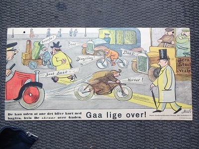 GAA LIGE OVER - original vintage cardboard sign